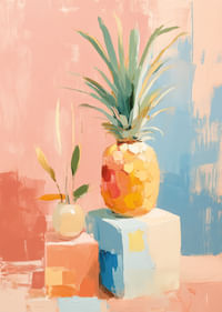 Des couleurs vives créent une ambiance tropicale avec l'ananas-3