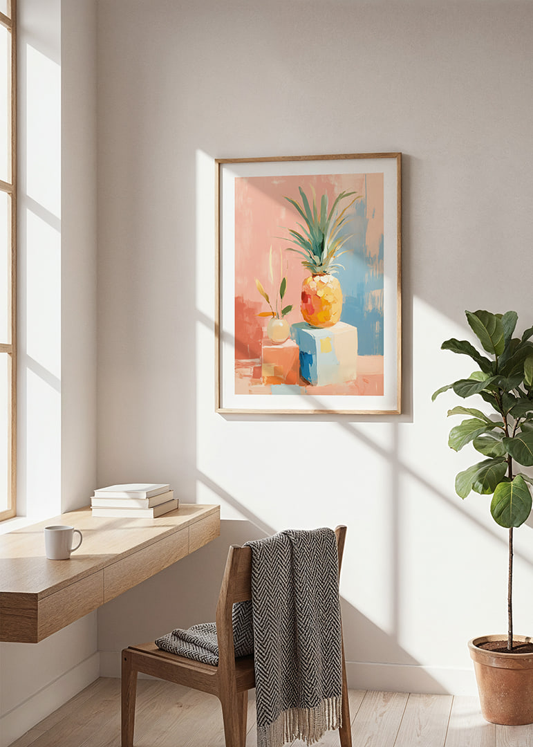 Vibrant colors create a tropical feel with pineapple-12