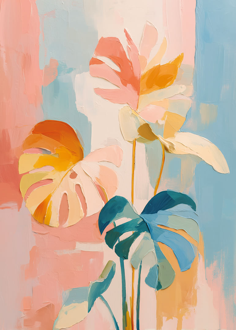 Un motif botanique coloré et onirique, plein de vie.-12