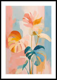 Un motif botanique coloré et onirique, plein de vie.-0