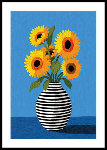 Poster Blooming Blue Radiance