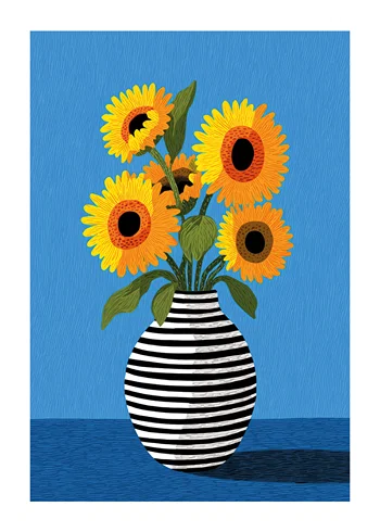 Poster Blooming Blue Radiance