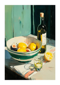 Des agrumes colorés dans un décor de cuisine d'inspiration vintage-1