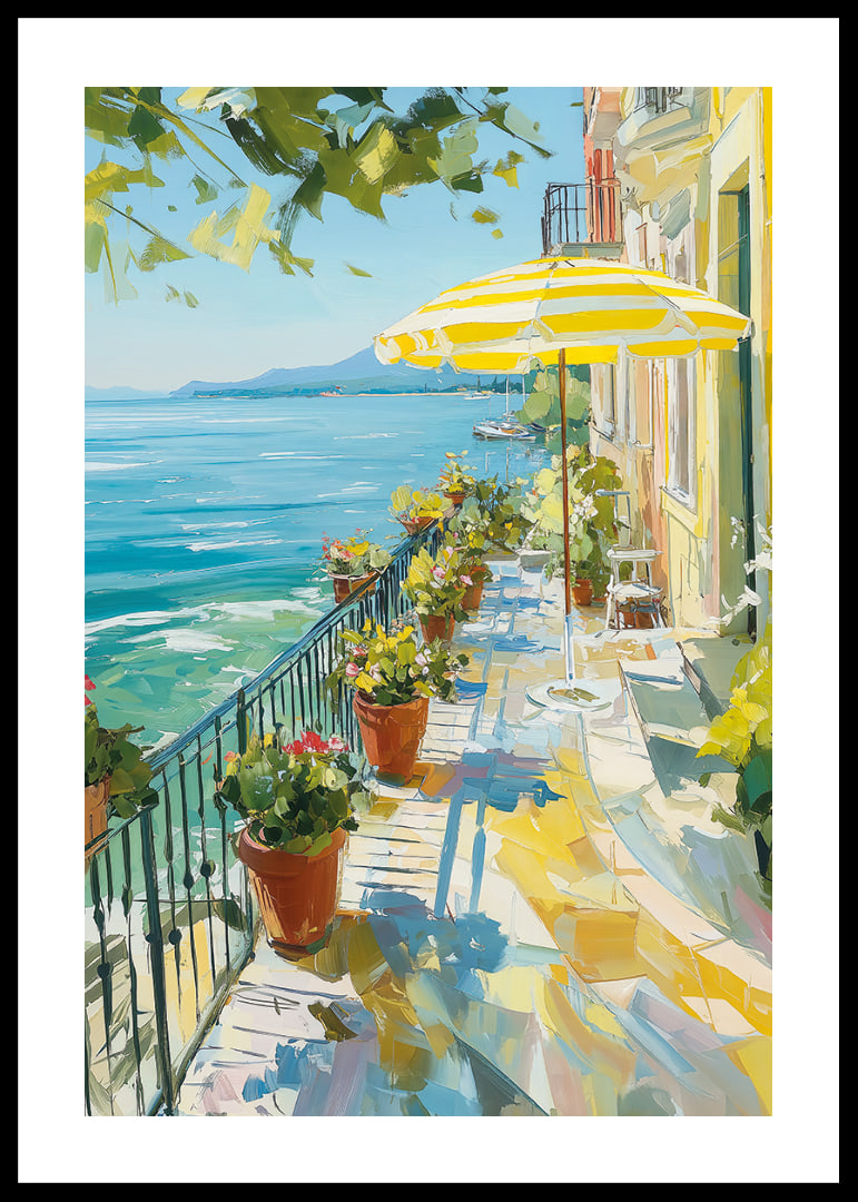 Die sonnige Terrasse am kristallklaren Wasser erfüllt den Raum mit sommerlicher Ruhe.-12