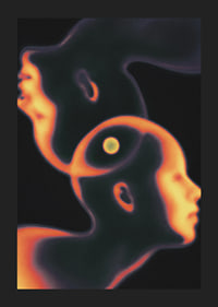 Dos siluetas luminosas forman una escena surrealista y mágica-5