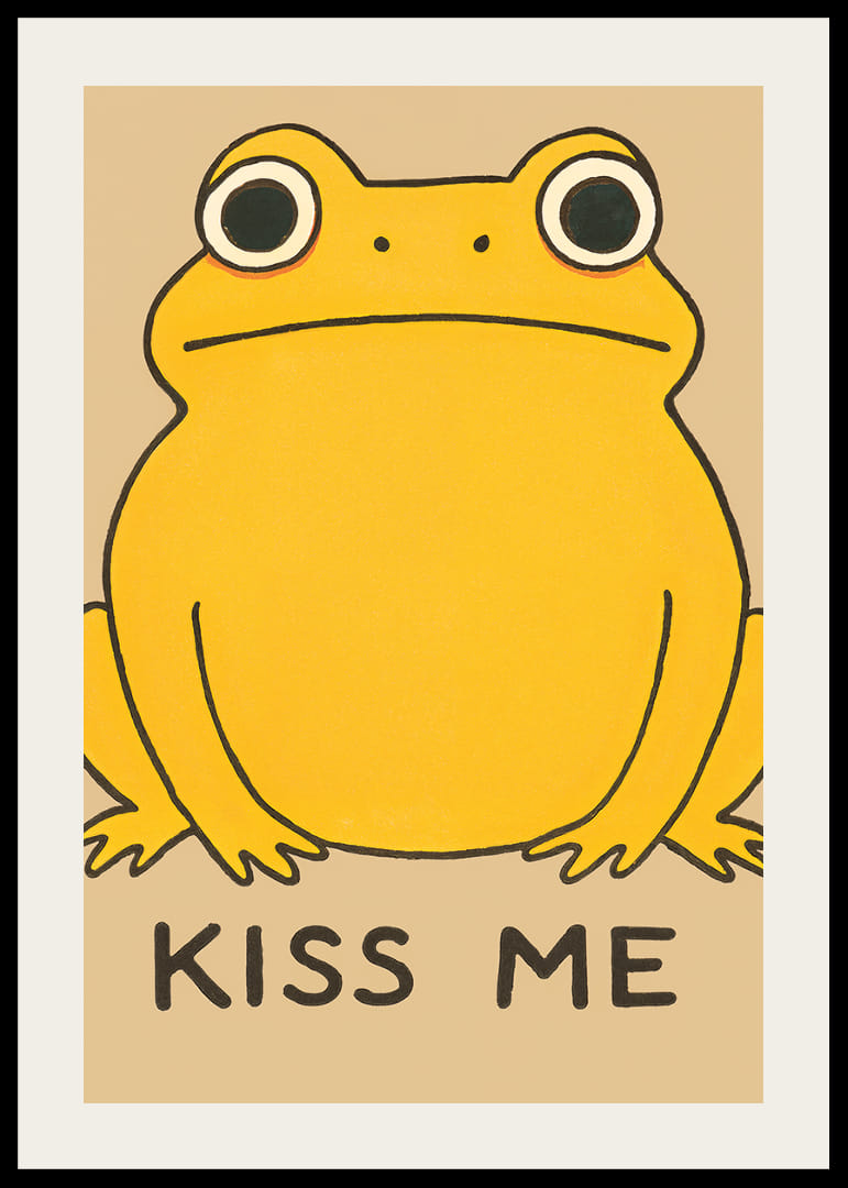 Yellow frog with humorous twist invites you for a kiss-12