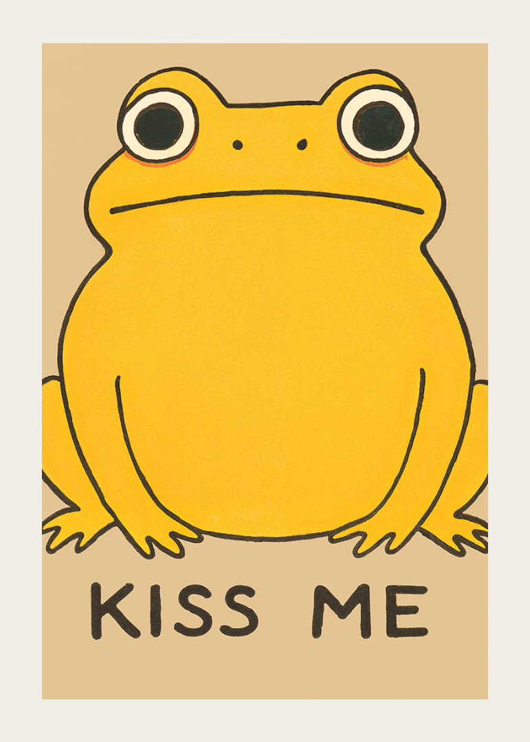 Yellow frog with humorous twist invites you for a kiss-12