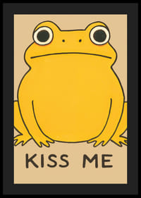 Yellow frog with humorous twist invites you for a kiss-4
