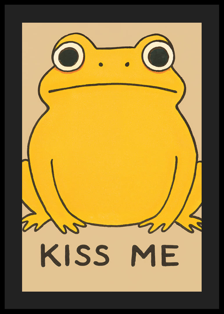 Yellow frog with humorous twist invites you for a kiss-12