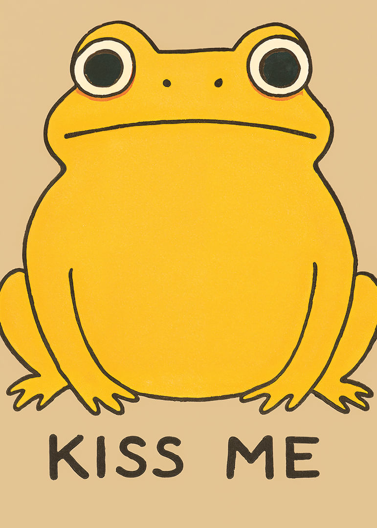 Humoorika pöördega kollane konn kutsub sind suudlema-12