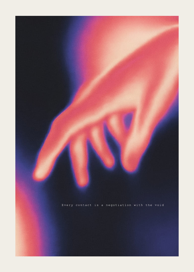 A hand reaches into the colorful cosmos-12