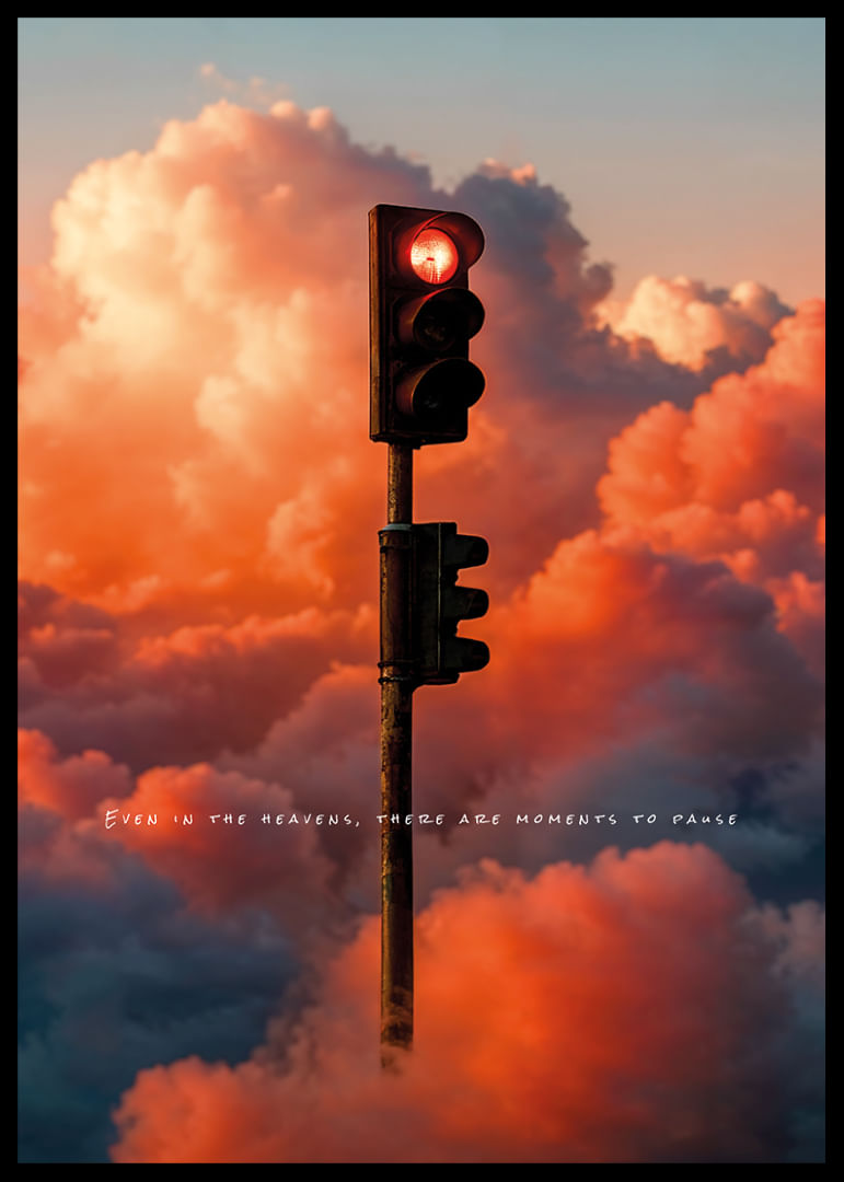 Czerwone światło unosi się wśród dramatycznych chmur na czarującym niebie-12