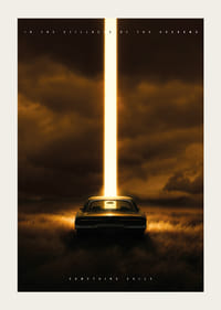 A car is illuminated by a mysterious beam of light across dark fields-3