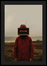 Mörk och mystisk poster med en offline-ikonisk skärm som fängslar ögat-4