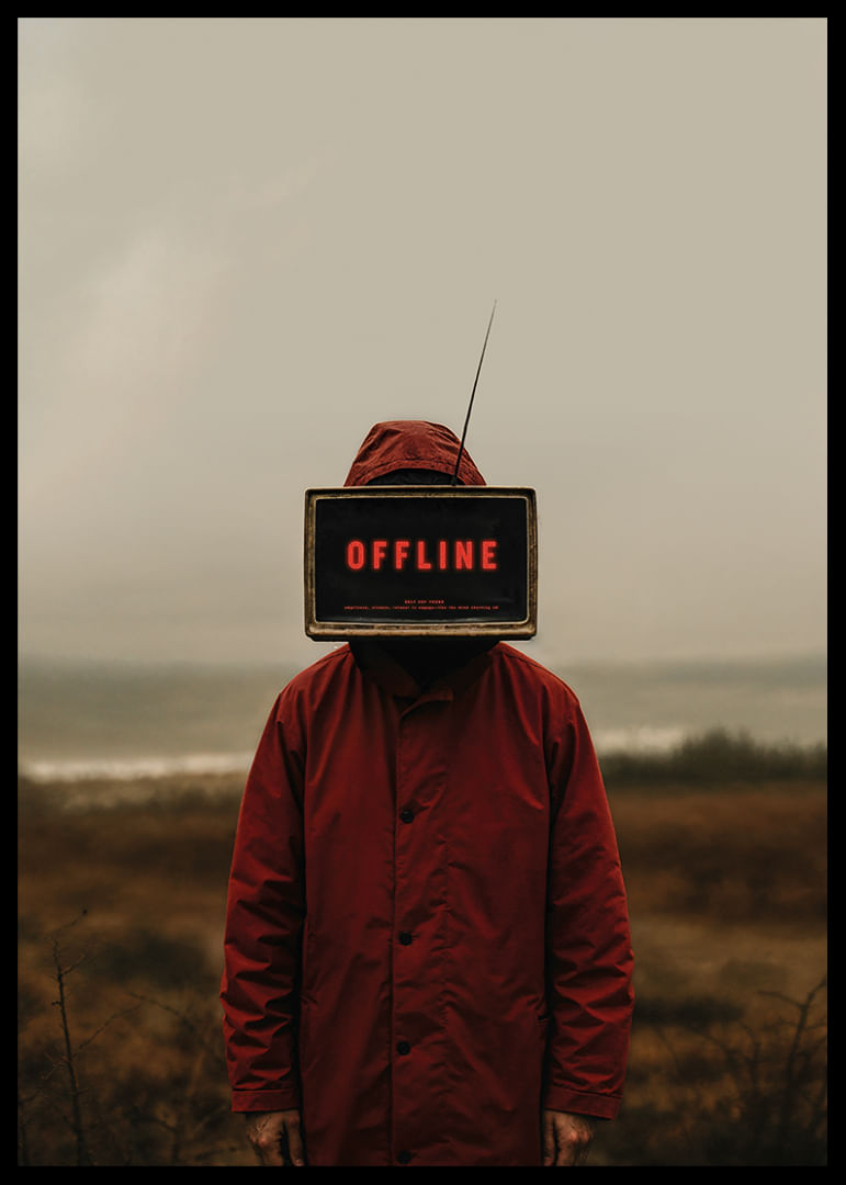 Dark and mysterious poster with an offline iconic display that captivates the eye-12