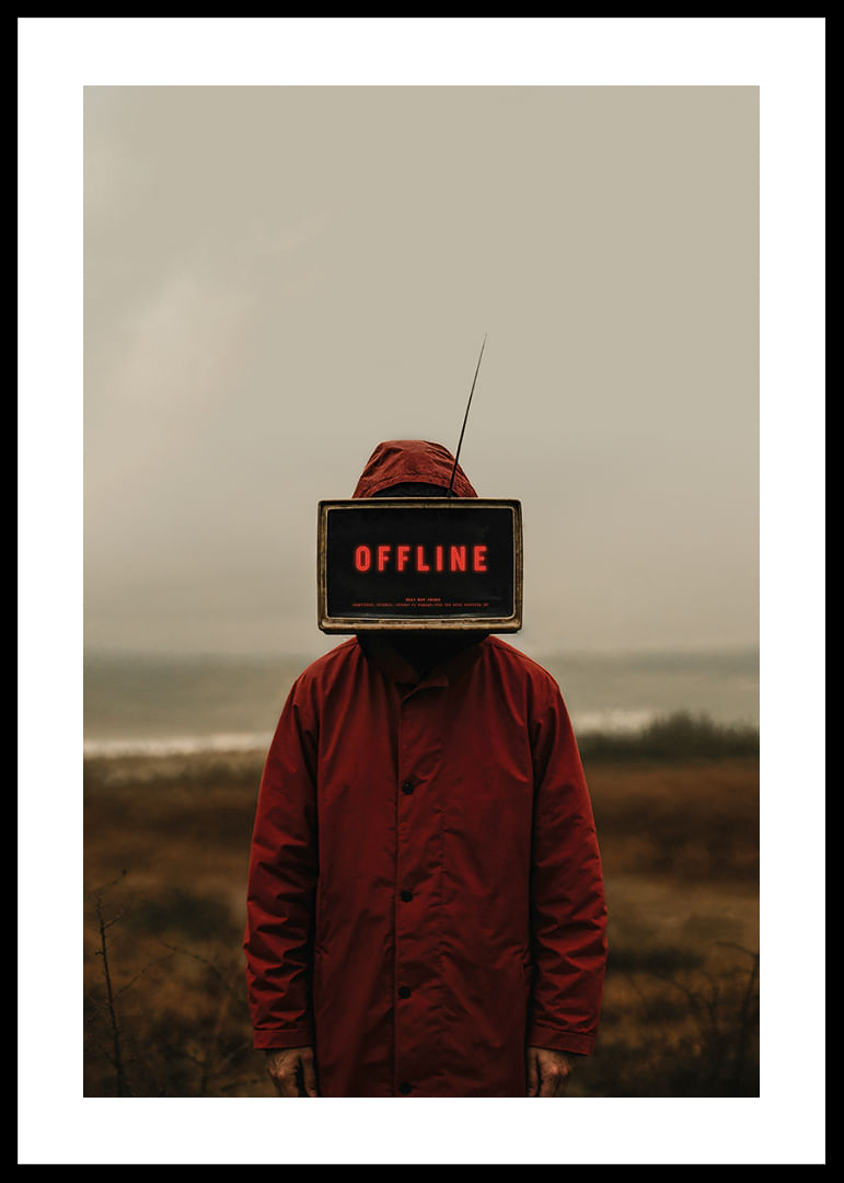 Dark and mysterious poster with an offline iconic display that captivates the eye-12