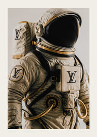 Astronautdräkt möter lyxigt mode i en unik och fascinerande stil-3