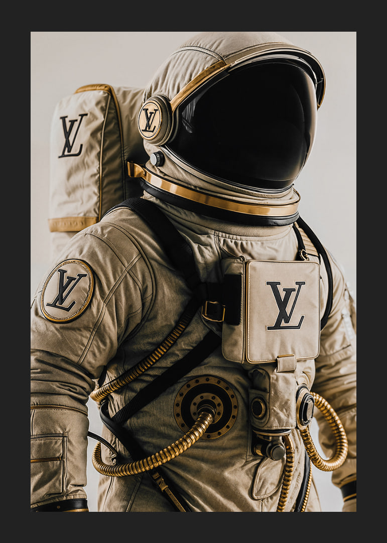 Costumul de astronaut întâlnește moda de lux într-un stil unic și fascinant.-12