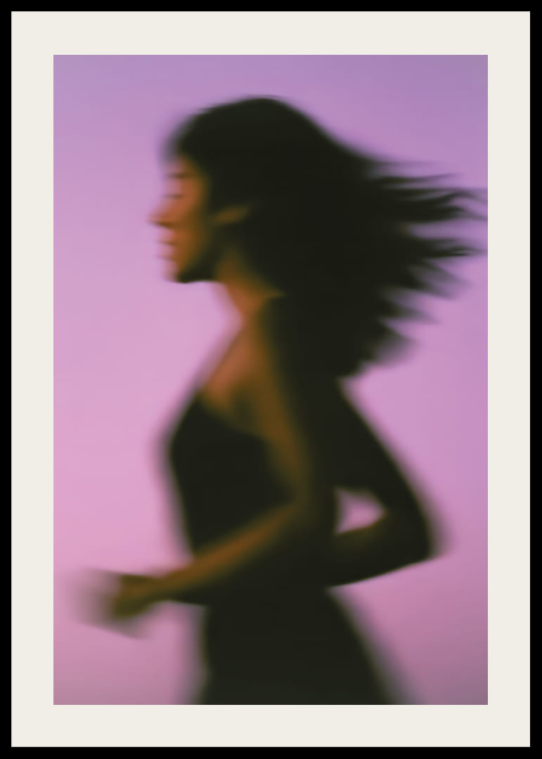 Floating silhouette against a purple background creates movement-12