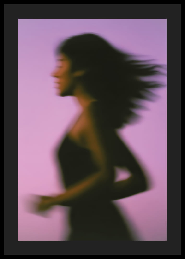 Floating silhouette against a purple background creates movement-12