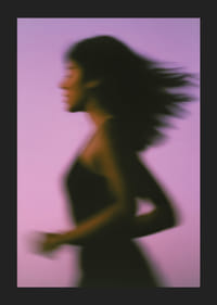 Floating silhouette against a purple background creates movement-5
