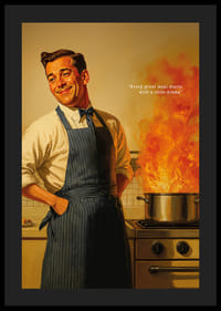 A chef in the middle of a dramatic cooking situation-4