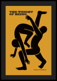 Two silhouettes in a dynamic dance on a golden background-4