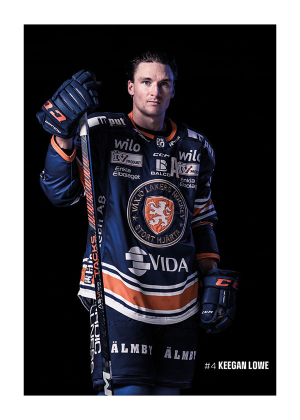 Poster Keegan Lowe #4 Växjö Lakers 2025/2026
