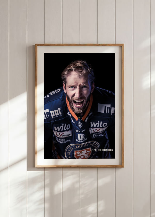 Poster Petter Granberg #6 Växjö Lakers 2025/2026 crossfade