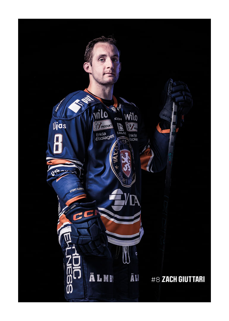 Zach Giuttari #8 Växjö Lakers 2025/2026-12