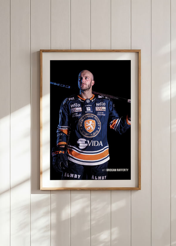 Poster Brogan Rafferty #11 Växjö Lakers 2025/2026 crossfade