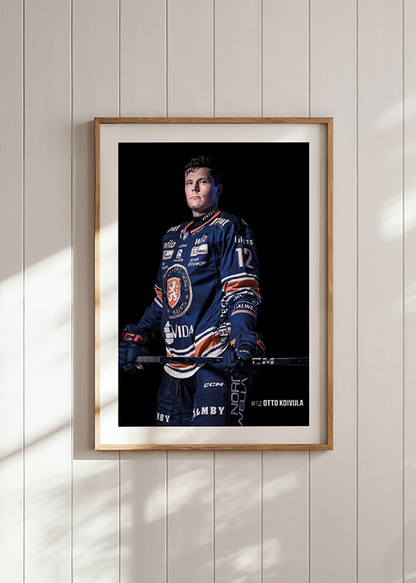 Poster Otto Koivula #12 Växjö Lakers 2025/2026 crossfade