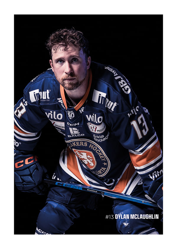 Poster Dylan McLaughlin #13 Växjö Lakers 2025/2026