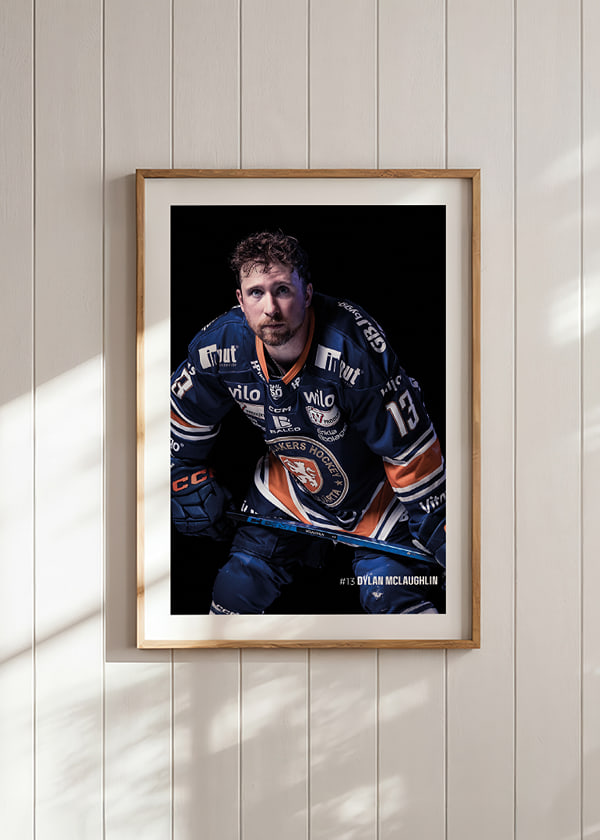 Poster Dylan McLaughlin #13 Växjö Lakers 2025/2026 crossfade