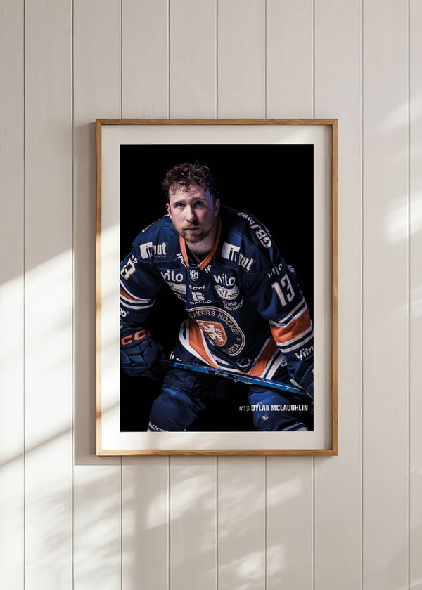 Poster Dylan McLaughlin #13 Växjö Lakers 2025/2026 crossfade