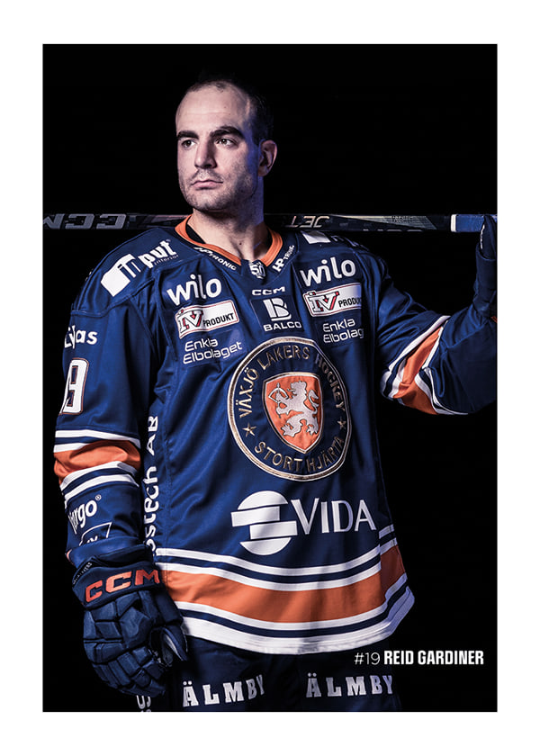 Poster Reid Gardiner #19 Växjö Lakers 2025/2026