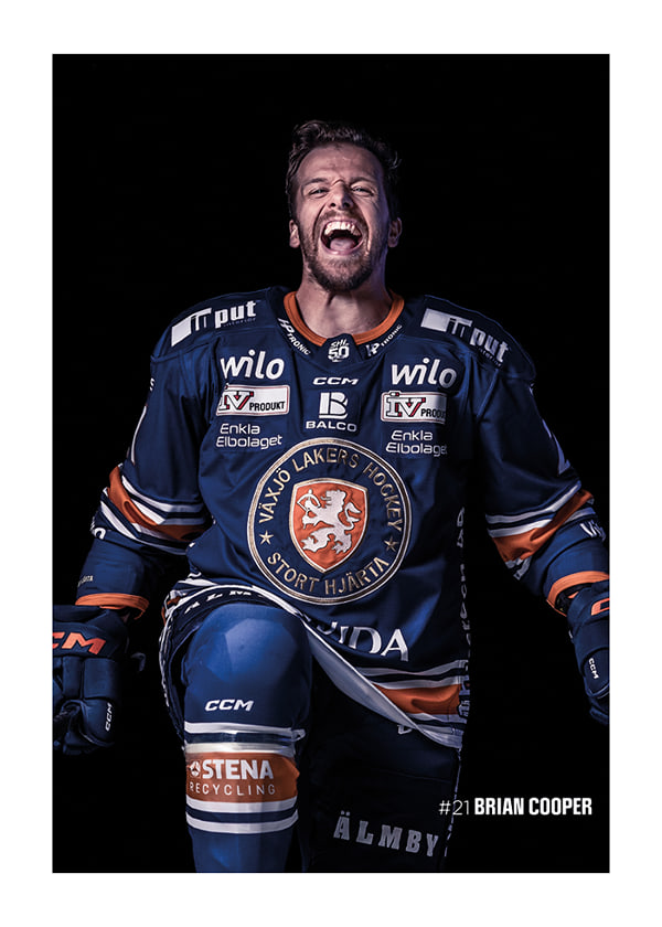 Poster Brian Cooper #21 Växjö Lakers 2025/2026