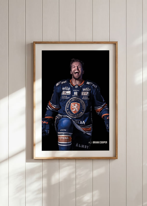 Poster Brian Cooper #21 Växjö Lakers 2025/2026 crossfade
