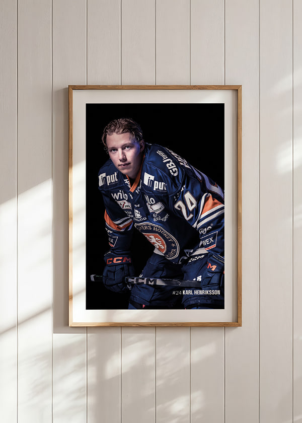 Poster Karl Henriksson #24 Växjö Lakers 2025/2026 crossfade