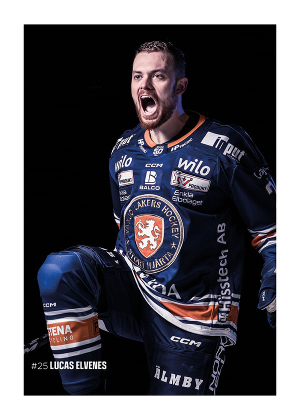 Poster Lucas Elvenes #25 Växjö Lakers 2025/2026