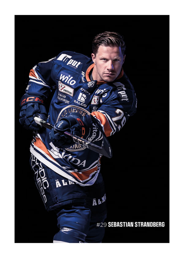 Poster Sebastian Strandberg #29 Växjö Lakers 2025/2026