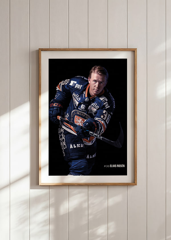 Poster Elias Rosén #36 Växjö Lakers 2025/2026 crossfade