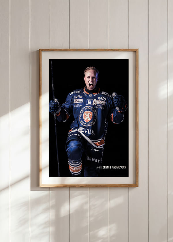 Poster Dennis Rasmussen #40 Växjö Lakers 2025/2026 crossfade