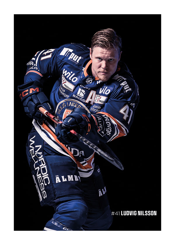Poster Ludvig Nilsson #41 Växjö Lakers 2025/2026
