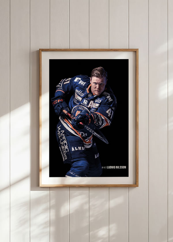 Poster Ludvig Nilsson #41 Växjö Lakers 2025/2026 crossfade