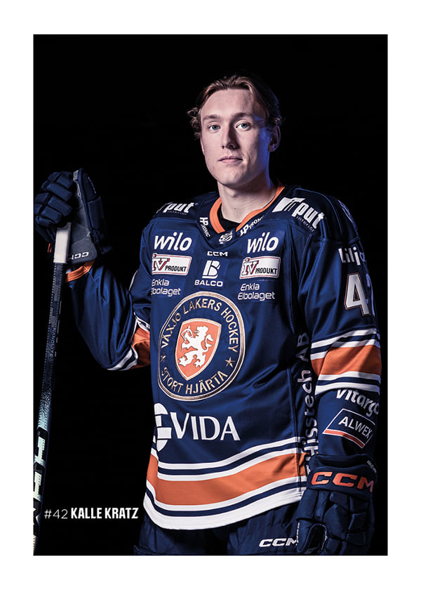 Poster Kalle Kratz #42 Växjö Lakers 2025/2026