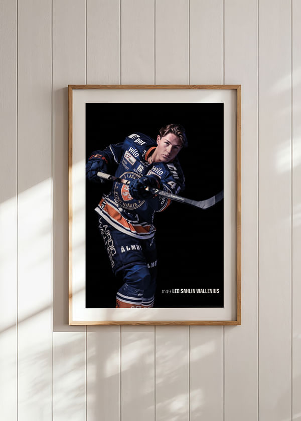 Poster Leo Sahlin Wallenius #49 Växjö Lakers 2025/2026 crossfade