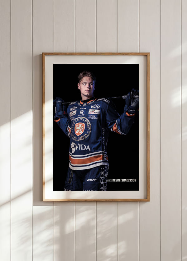 Poster Kevin Israelsson #53 Växjö Lakers 2025/2026 crossfade