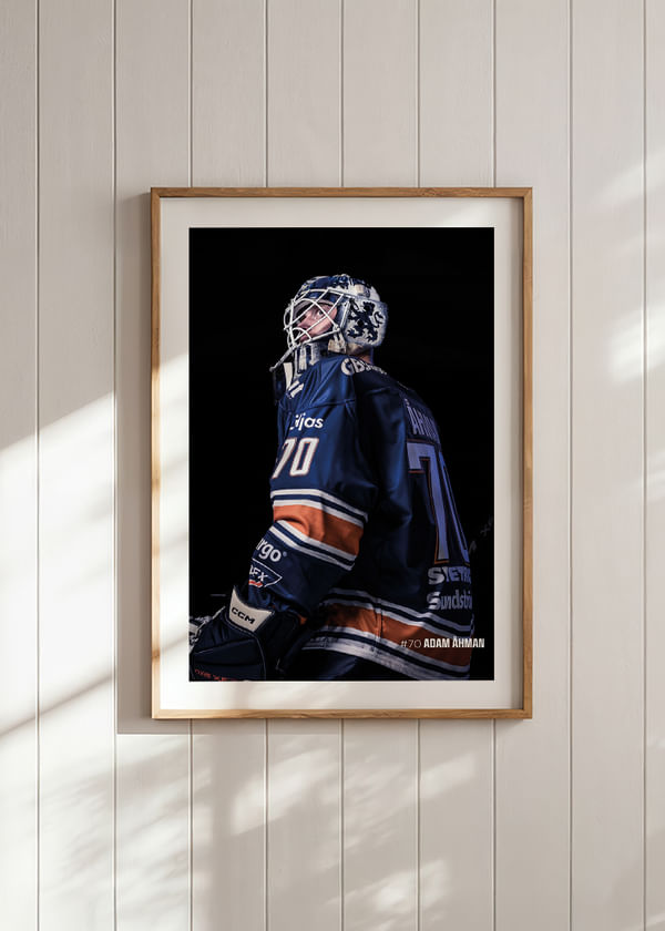 Poster Adam Åhman #70 Växjö Lakers 2025/2026 crossfade