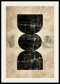 Stilren poster med mystiska, geometriska former på en vintagebakgrund-2